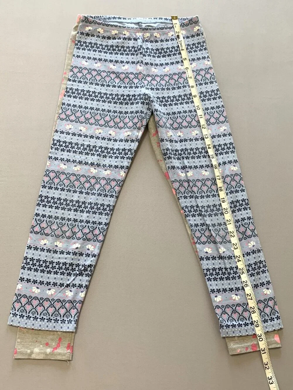 6 Piece Girls Leggings & Shirt Bundle 3 Pink/White Tees Size 13 Leggings Size 14